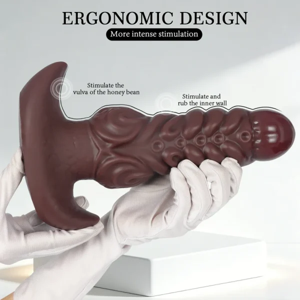 Rich Textured Dog Butt Plug - T Base Design