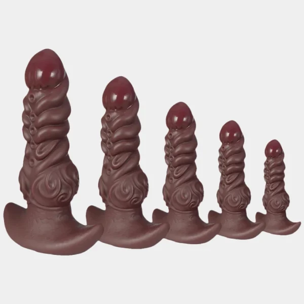 Rich Textured Dog Butt Plug - T Base Design