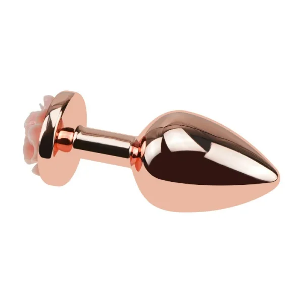 Rose Gold Flower Metal Butt Plug Set