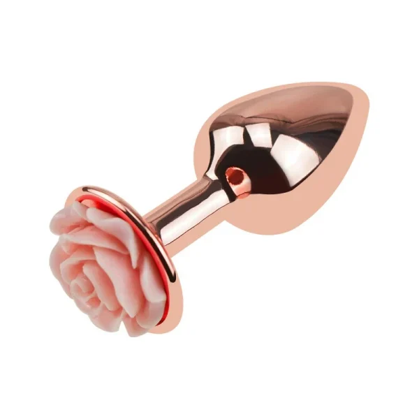 Rose Gold Flower Metal Butt Plug Set