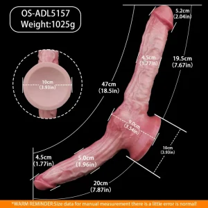 Suction Cup Double Head Dildo - Realistic Veins