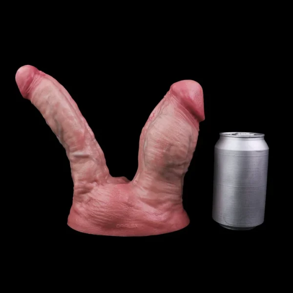 Suction Cup Double Head Dildo - Realistic Veins