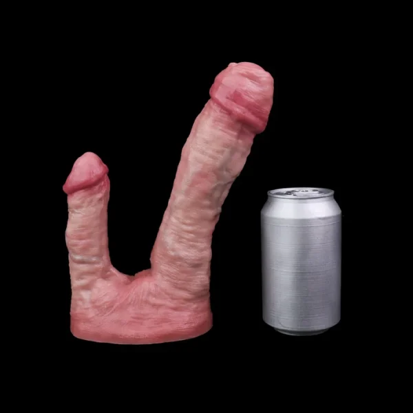 Suction Cup Double Head Dildo - Realistic Veins