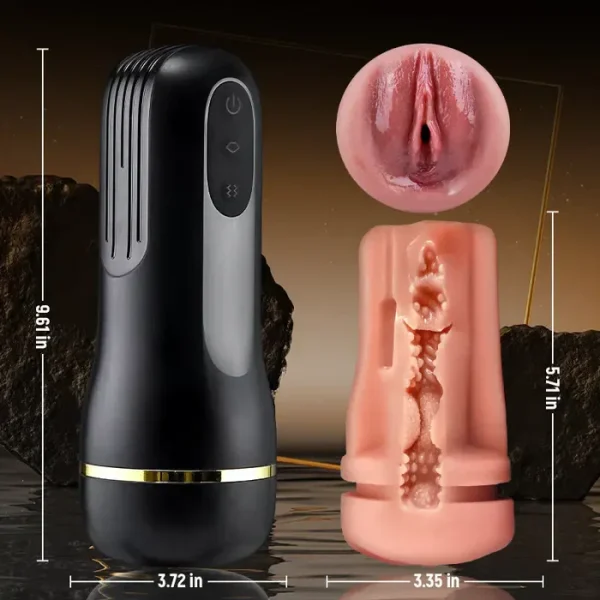 XV6 10 Vibrating Pocket Vagina With 3D Textured