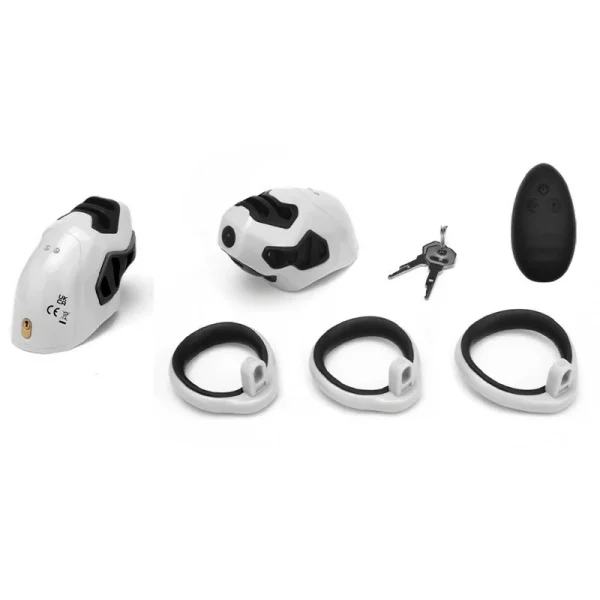 Apex-1 - Electric Shock Chastity Cage with 6-Rings