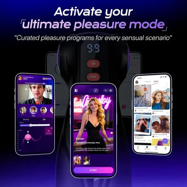 Switchable Auto Sucking Masturbator - 3 Sleeve Included
