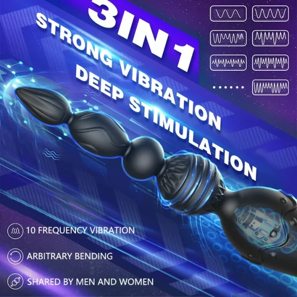 Anal beads with Testicle Vibrator – App & Remote (1)