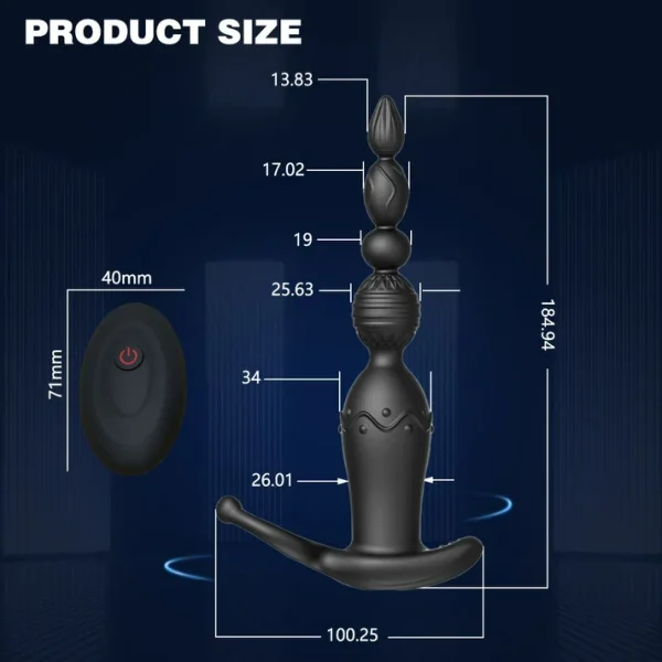 Anal beads with Testicle Vibrator - App & Remote
