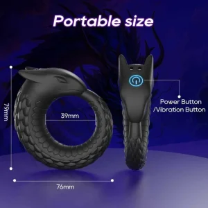 Dragon Scale - Textured Vibrating Cock Ring