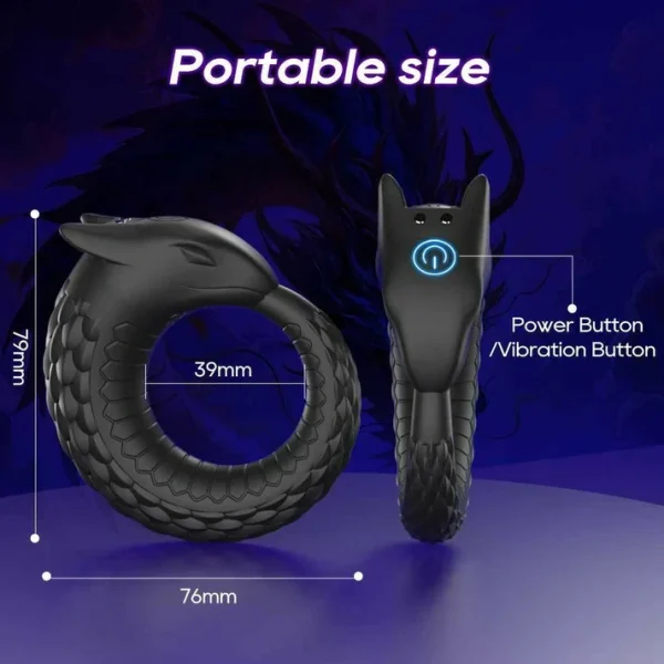 Dragon Scale - Textured Vibrating Cock Ring