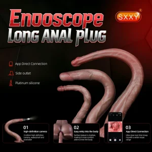 Endoscope Realistic Long Dildo - Platinum Liquid Silicone