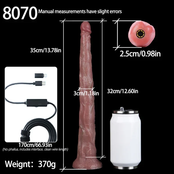Endoscope Realistic Long Dildo - Platinum Liquid Silicone