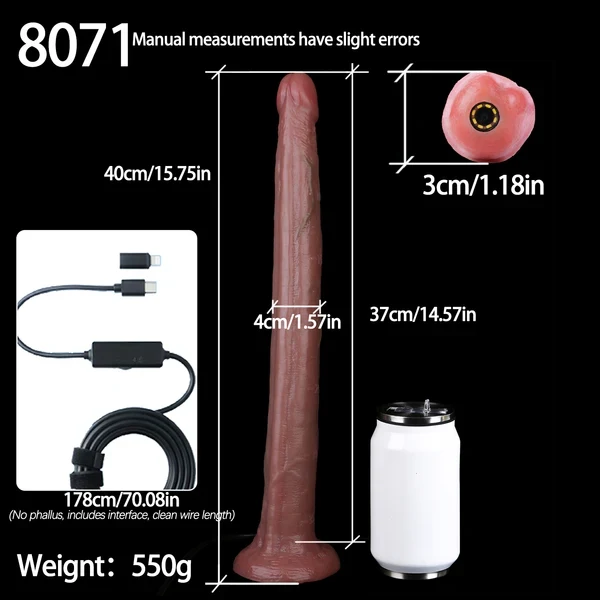 Endoscope Realistic Long Dildo - Platinum Liquid Silicone