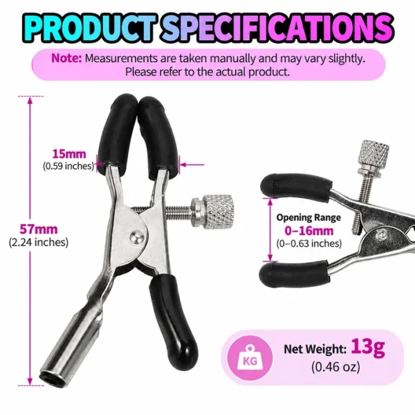 Estim Clitoris Clamp - Lightweight Design