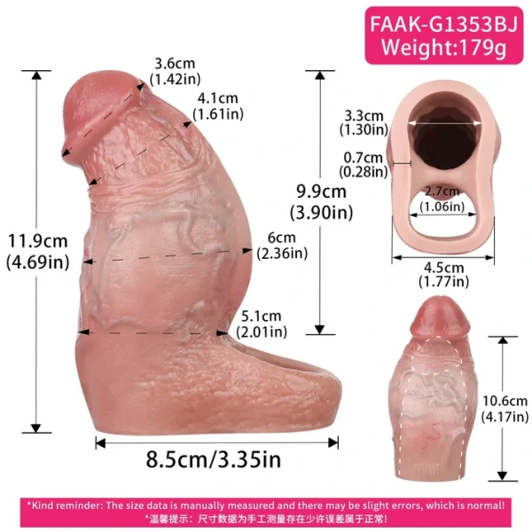 Girthy Penis Sleeve Series - Realistic Veined & Premiun Silicone