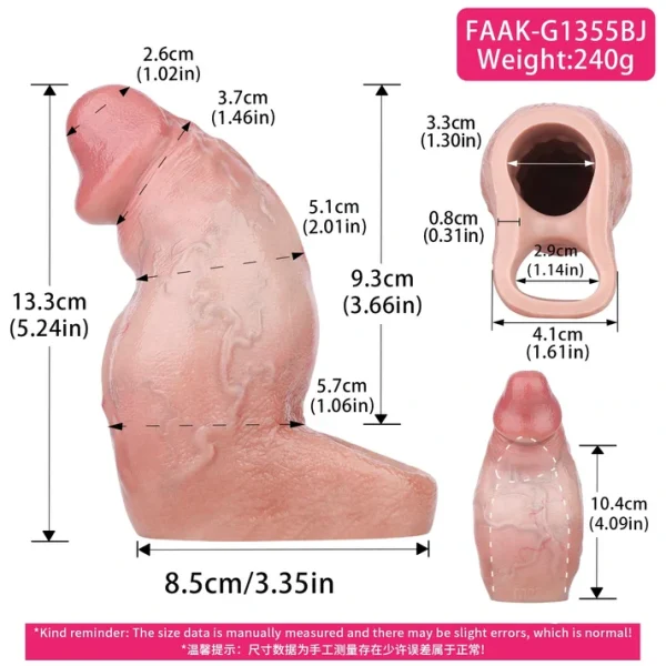 Girthy Penis Sleeve Series - Realistic Veined & Premiun Silicone