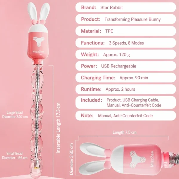 Happy Rabbit - Squishy Anal Beads for Beginner