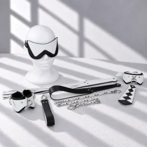 Maid Outfit Leather Bondage Kit for Sensory Play