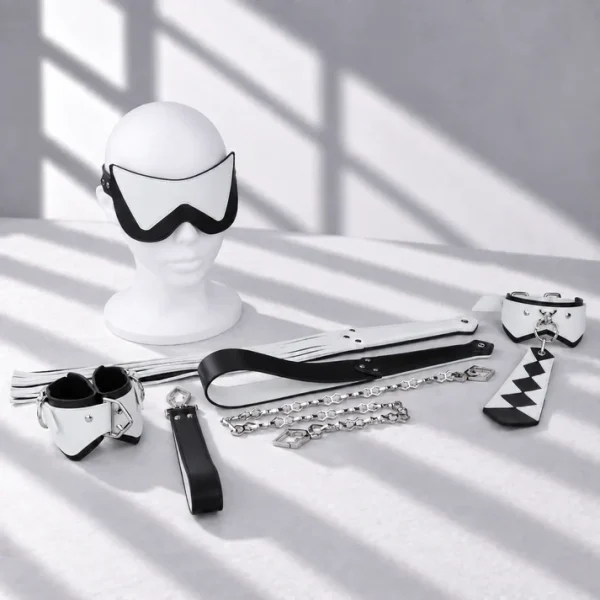 Maid Outfit Leather Bondage Kit for Sensory Play