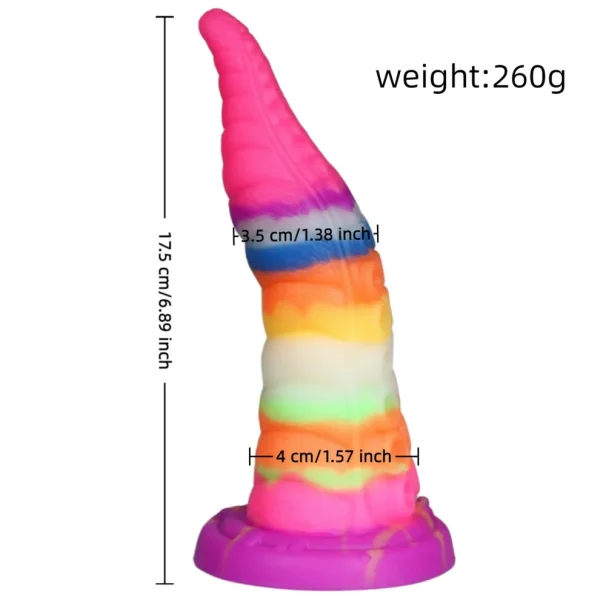 Rainbow Octopus - Glow in the Dark Tentacle Dildo