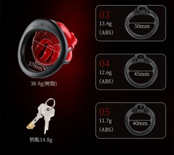 Skeleton - Fantasy Chastity Cage 5 Size