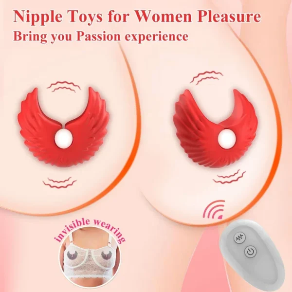 Wings - Festive Theme Vibrating Nipple Clamps