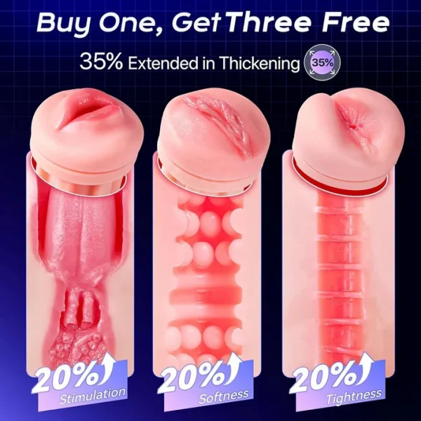 Switchable Auto Sucking Masturbator - 3 Sleeve Included