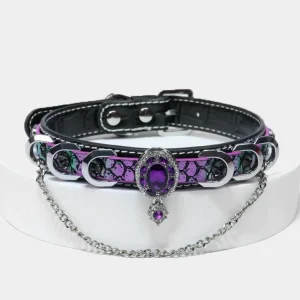 Bdsm Collar Jewelry - Amethyst Temptation