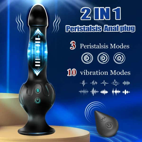 Black Rocket - Thrusting Anal Plug with Suction Cup