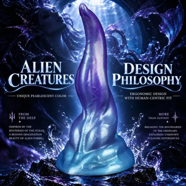 Curved Fantasy Alien Dildo 8 Inches