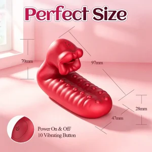 Finger Vibrator With Extra Tongue - Vibration and Licking