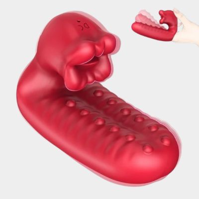 Finger Vibrator With Extra Tongue - Vibration and Licking