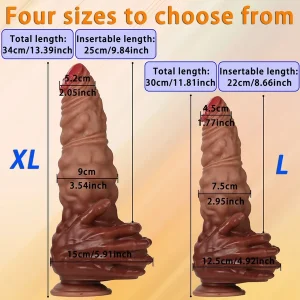 Grab King - Heavy Texture Large Dildo 4 Sizes