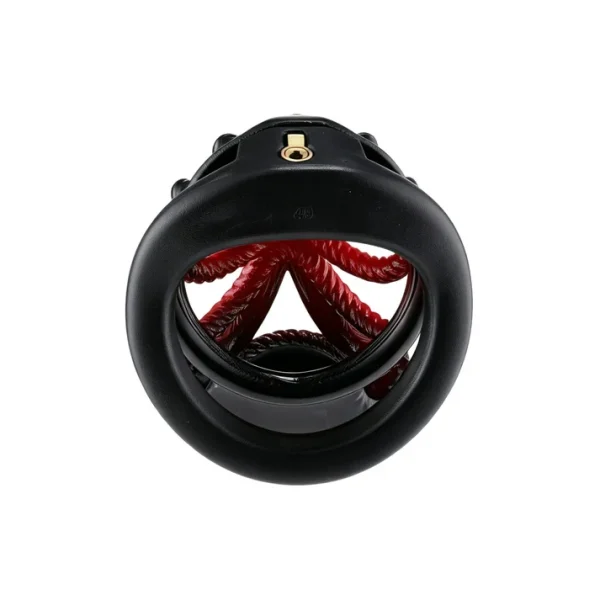 High Heel - Chastity Cage with 5 Base Ring