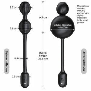 Inflatable Vibrating Anal Beads - Remote Control