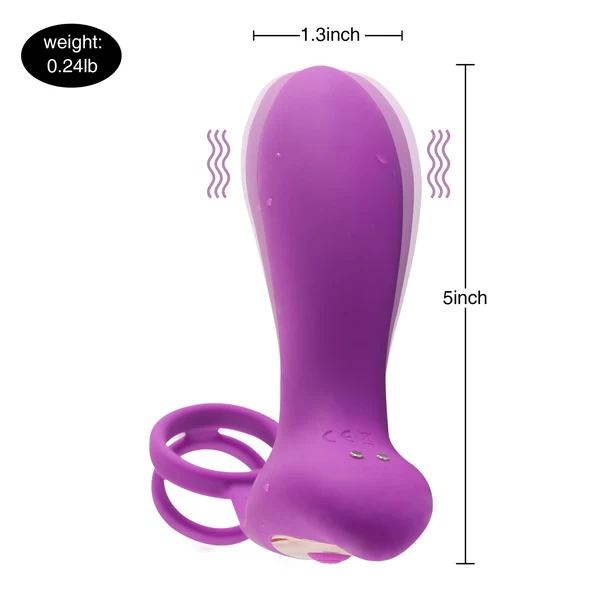 Purple Prostate Vibrator with Cock Ring