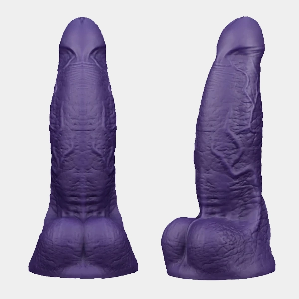 Purple Thick DIldo - Uncut Realistic Design